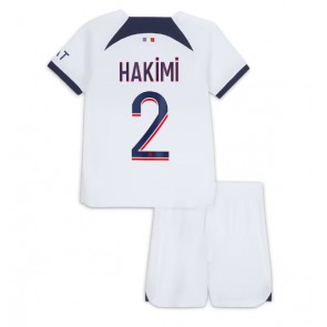 Paris Saint-Germain Achraf Hakimi #2 Gostujuci Dres za Dječji 2023-24 Kratak Rukavima (+ kratke hlače)
